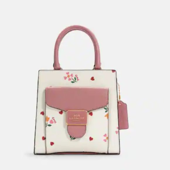 coach bag Mini Pepper Crossbody With Heart Petal Print - Picture 1 of 6